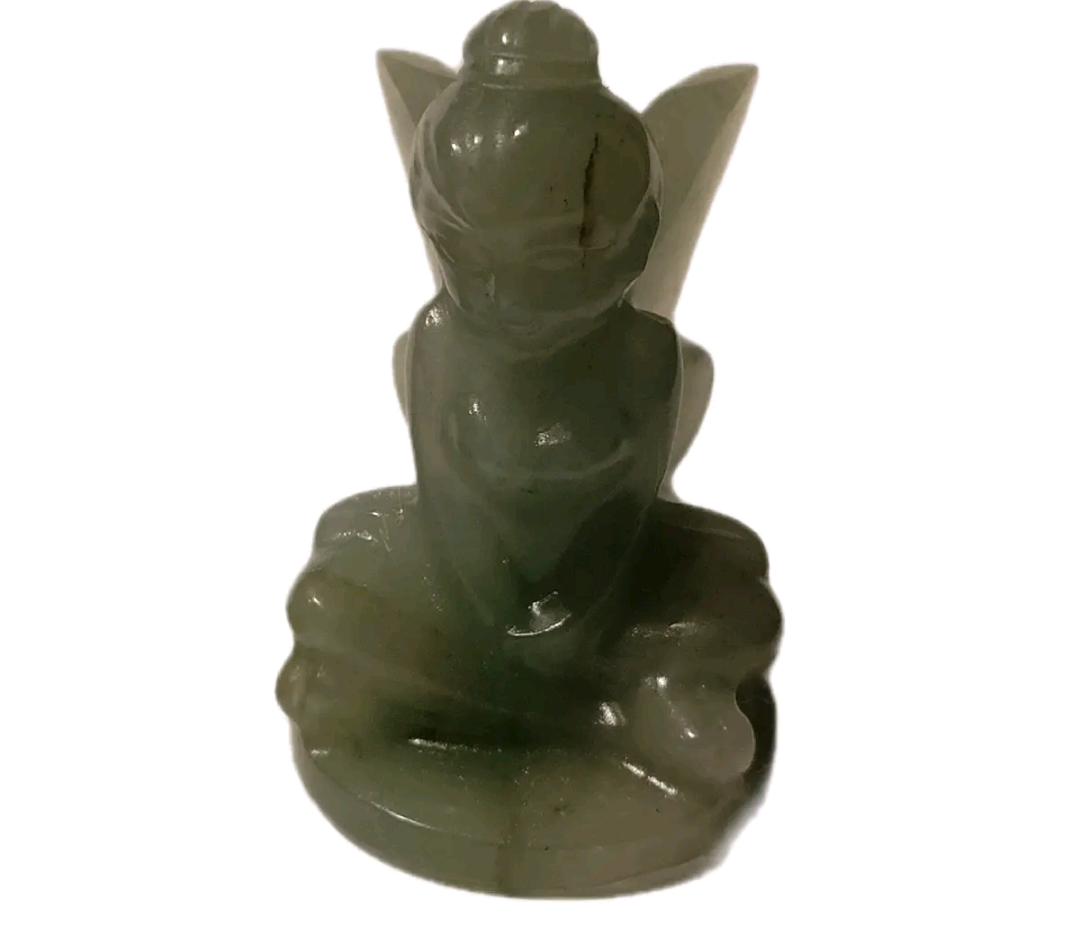 Green Aventurine Pixie Butterfly Fairy Natural Crystal Carving Home Ornament Decoration