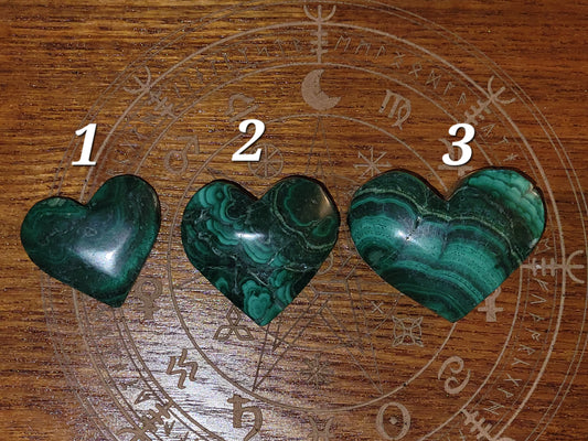 Malachite Heart Carving