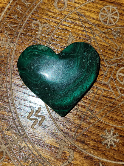 Malachite Heart Carving