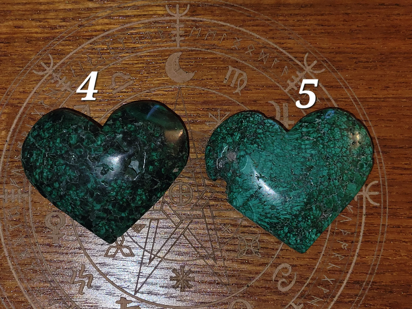 Malachite Heart Carving