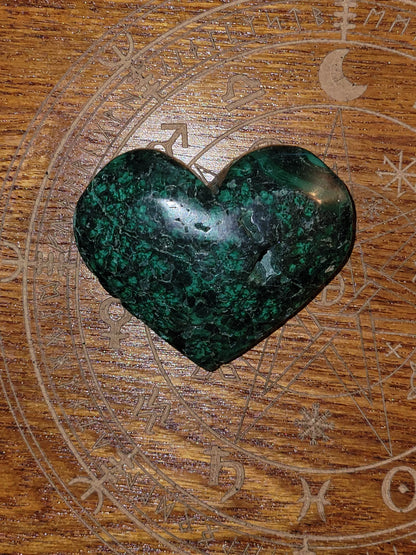 Malachite Heart Carving