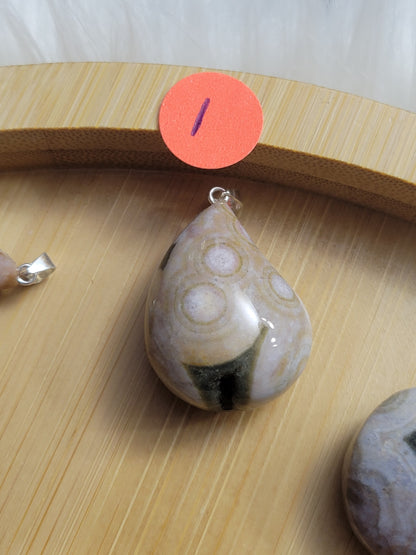 Orbicular Ocean Jasper Pendant