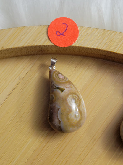 Orbicular Ocean Jasper Pendant