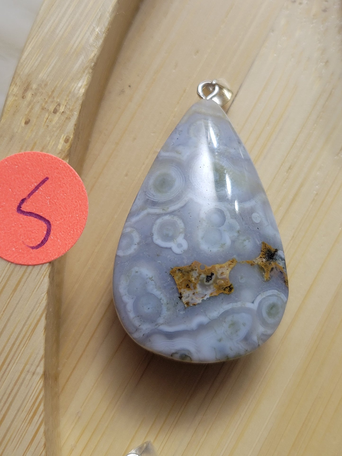 Orbicular Ocean Jasper Pendant