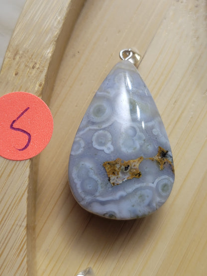 Orbicular Ocean Jasper Pendant