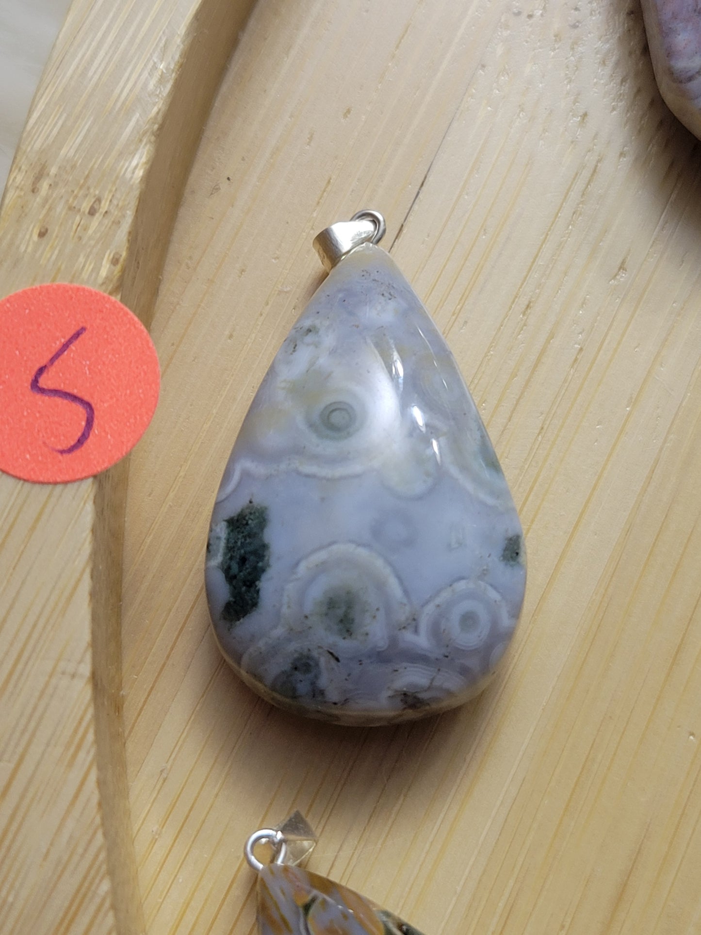 Orbicular Ocean Jasper Pendant