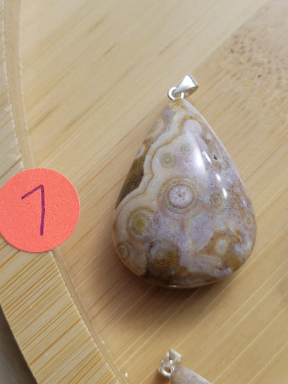 Orbicular Ocean Jasper Pendant