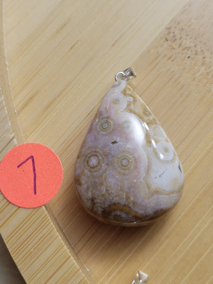 Orbicular Ocean Jasper Pendant