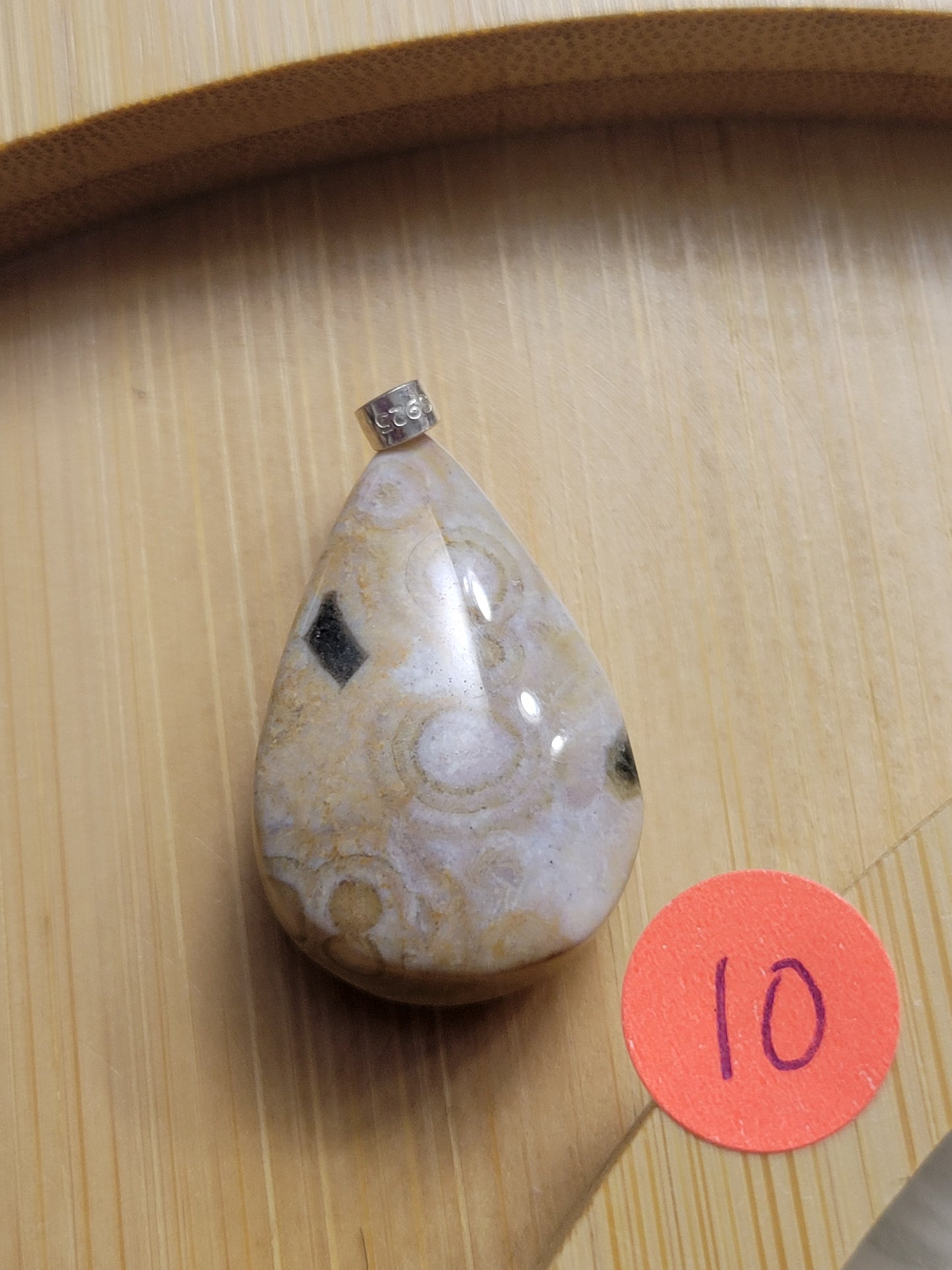 Orbicular Ocean Jasper Pendant