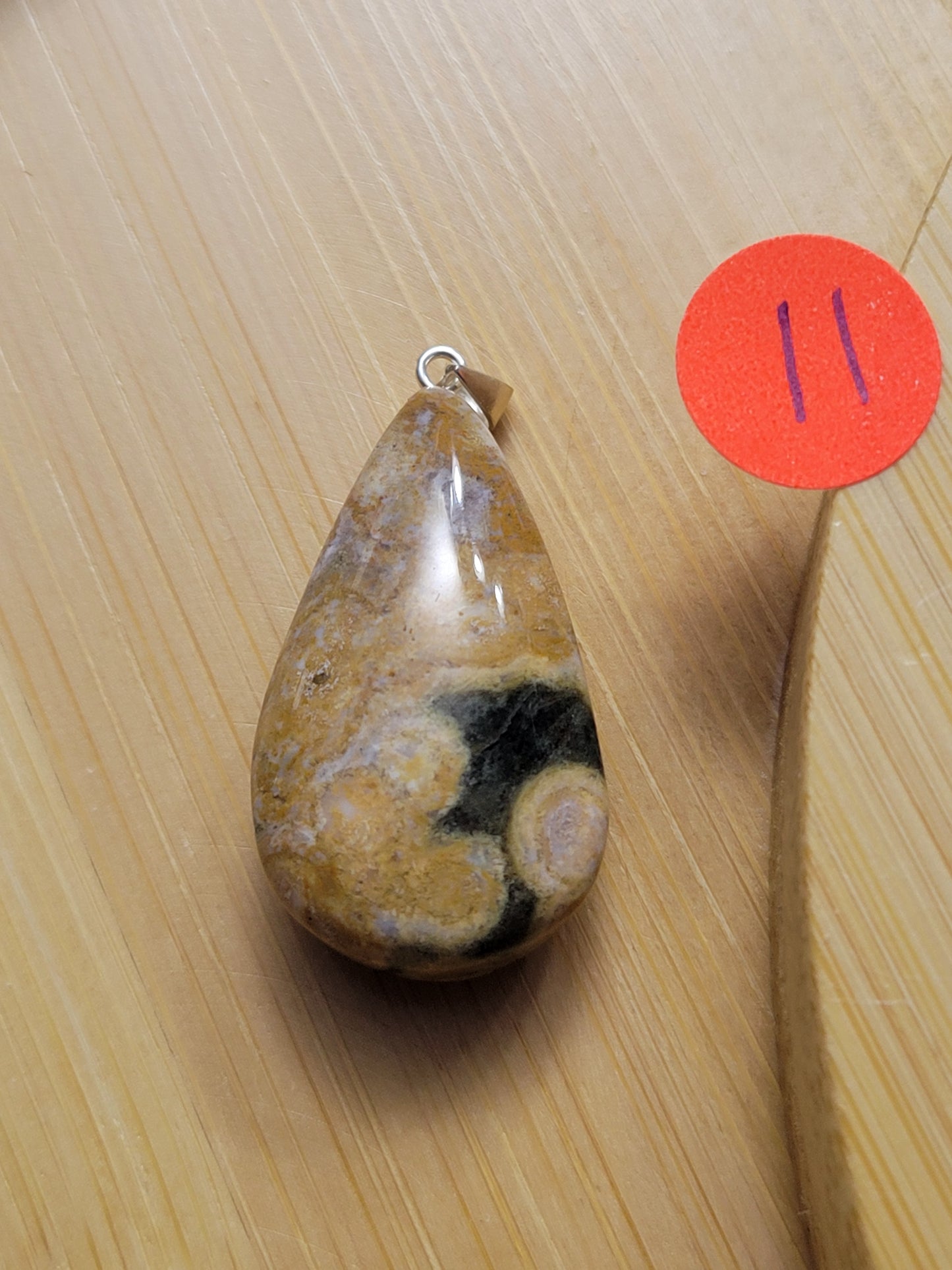 Orbicular Ocean Jasper Pendant