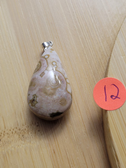 Orbicular Ocean Jasper Pendant