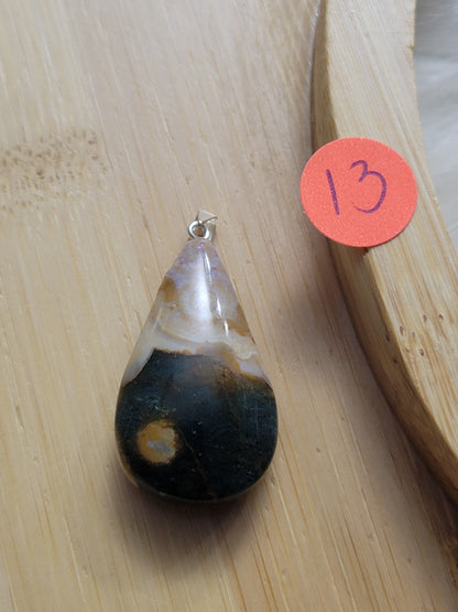 Orbicular Ocean Jasper Pendant