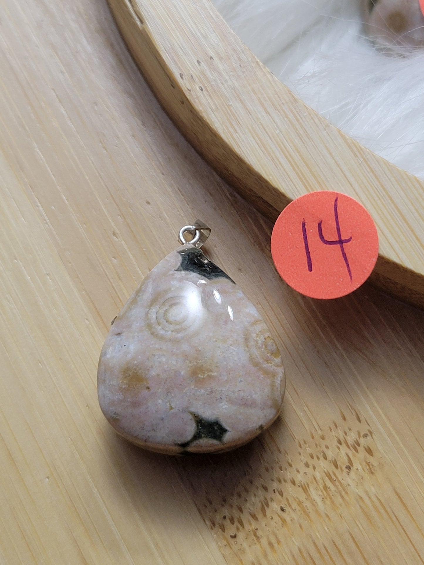 Orbicular Ocean Jasper Pendant