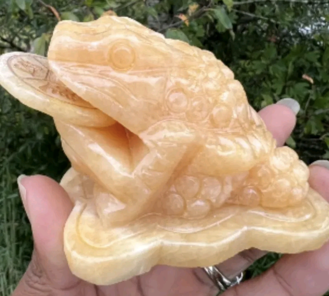 Money Frog Carving