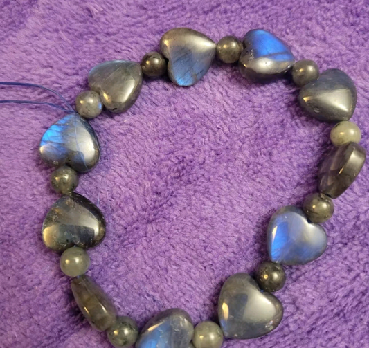 Labradorite Heart Bracelet